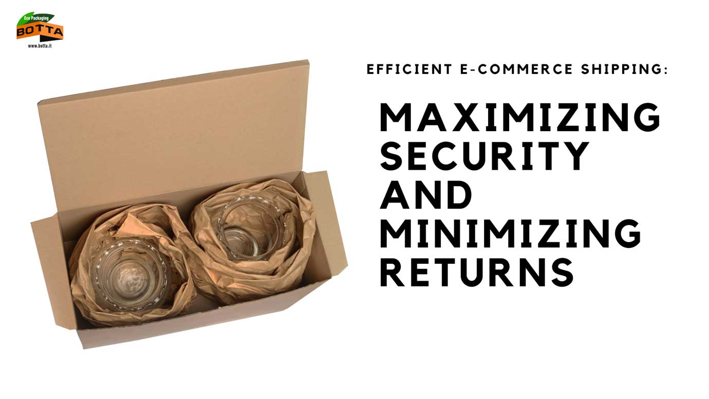 Image of a secure packaged e-commerce box with sustainable wrap to prevent damage during shipping